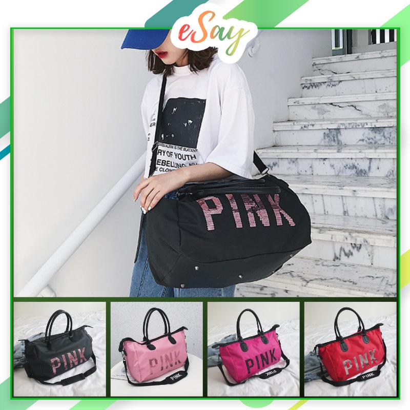 ส่งไวมาก กระเป๋าเดินทาง Black Pink มีสีให้เลือก 4 สี พกพาง่าย น้ำหนักเบา จุของได้เยอะ  สไตล์เกาหลี ใบใหญ่ กันละอองน้ำ
