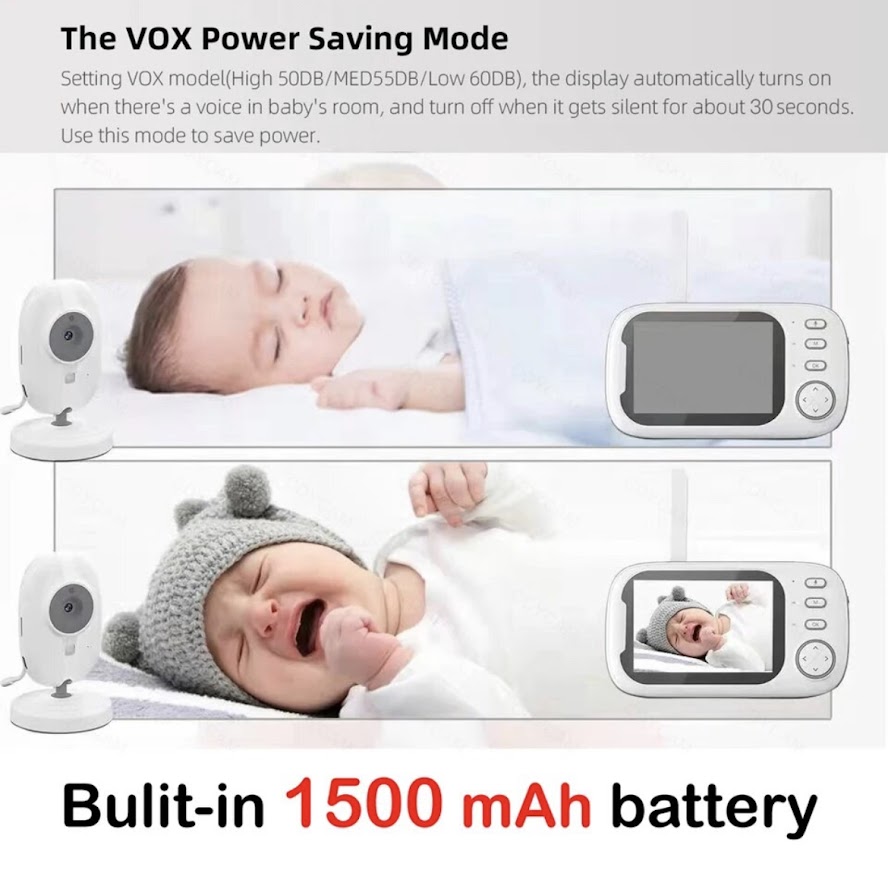 GHB Telecamera Per Baby Monitor ABM600 – Schermo Da 3,5 Pollici (Non Incluso), Alimentazione Cablata, Solo Manuale, Compatibilità Esclusiva