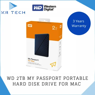 WD 2TB MY PASSPORT PORTABLE HARD DISK DRIVE FOR MAC