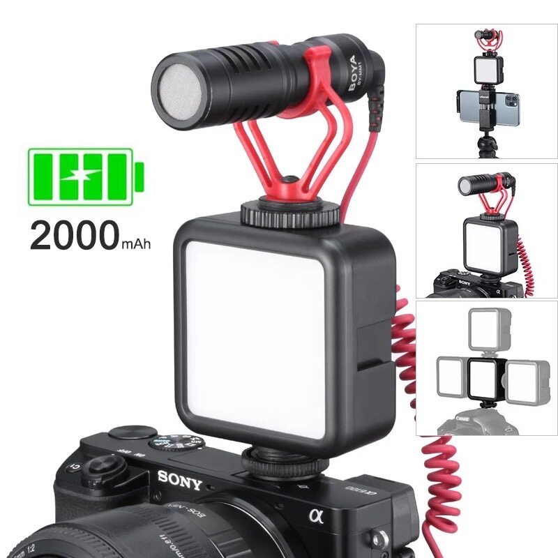 Ulanzi VL49 6W Mini LED Video Light 2000mAh Built-in Battery 5500K Photographic Lighting Vlogging ไฟ LED เพิ่มแสงสว่าง สำหรับ DSLR Gopro Hero 8 7 Osmo Action