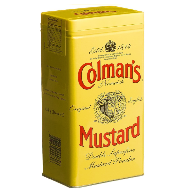 Colmans English Mustard Powder โคลแมนส์ ออริจินัล อิงลิช มัสตาร์ด ชนิดผง 454g.