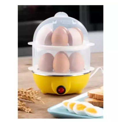 【พร้อมส่ง】【ติดตามเราและรับบัตรกำนัล】 Egg Steamer Egg Cooker หม้อต้มไข่ ต้มไข่ได้ครั้งละ 7 - 14 ฟอง ตัวหม้อเป็นสแตนเลส กระจายความร้อนได้อย่างทั่วถึง ขนาด 15 x 23 ซม. (สีเหลือง)