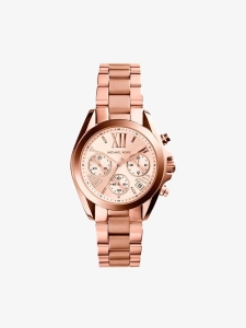 สินค้า MICHAEL KORS นาฬิกาข้อมือผู้หญิง รุ่น MK5799 Mini Bradshaw Chronograph - Rose Gold