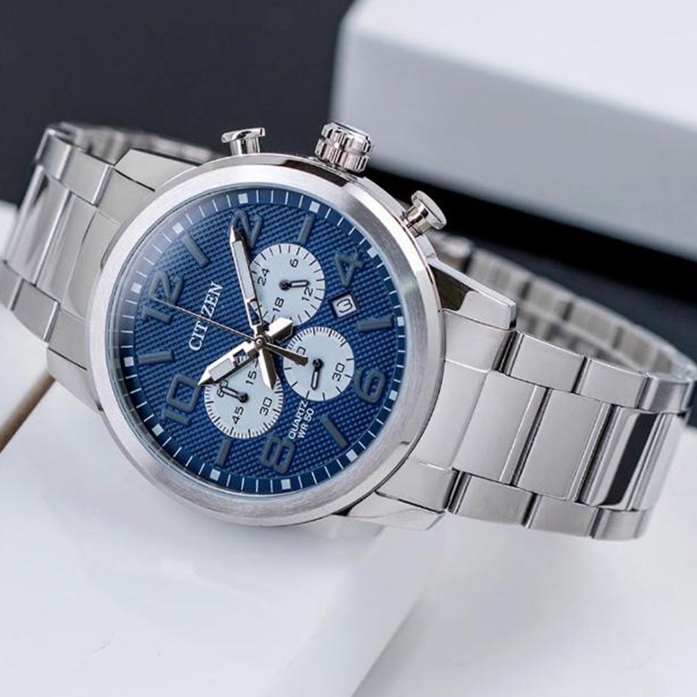 CITIZEN Chronograph นาฬิกาข้อมือผู้ชาย สายสแตนเลส รุ่น AN8050-51M