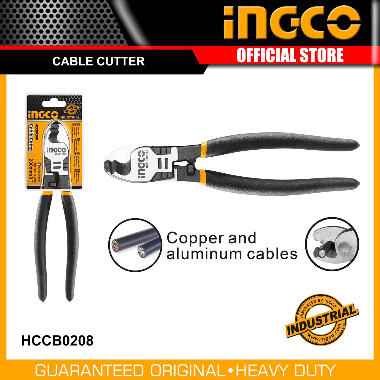 INGCO คีมตัดสายไฟ  “6”  HCCB0206