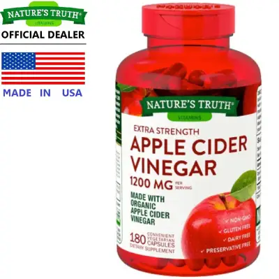 Nature's Truth Apple Cider Vinegar Exp.10/23 แบบเม็ด ขนาด 1,200 mg จำนวน 180 เม็ด