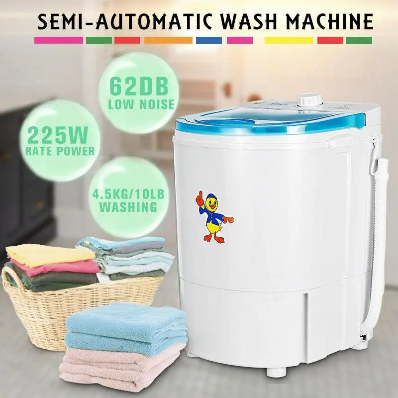 mini washing machine เครื่องซักผ้ามินิ เครื่องซักผ้าขนาดเล็ก สามารถพกพาได้ ฟังก์ชั่น 2 In 1 ขนาด 4.5 kg