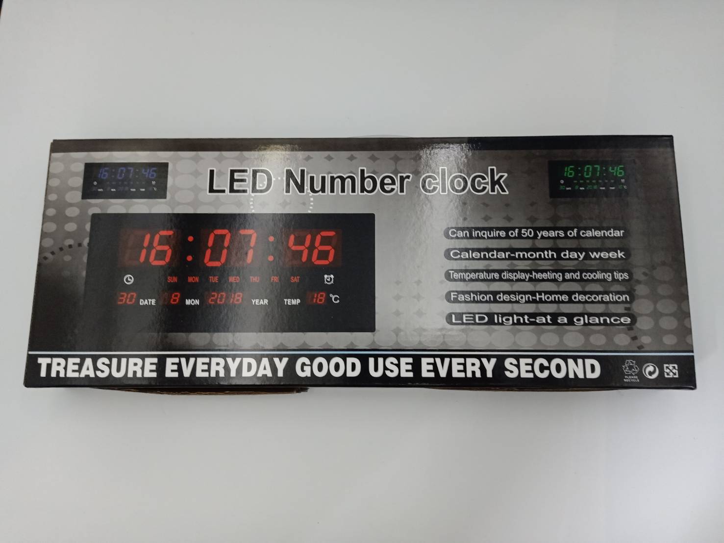 Jinheng นาฬิกาดิจิตอล LED YX3615 แขวนติดผนัง Number Clockติดผนัง รุ่น