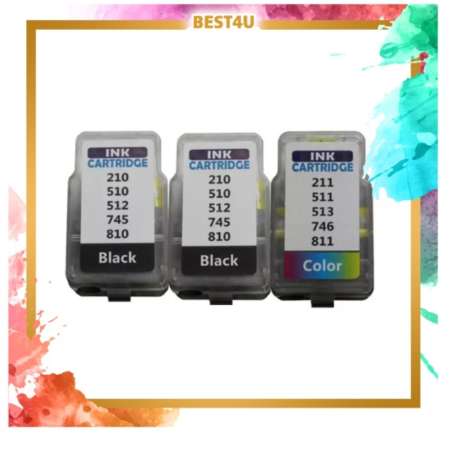 Canon Ink PG-810/CL-811 (Black Color) ตลับหมึกอิงค์แบบเปลี่ยนสำลี Best 4 U Canon Ink PG-810/CL-811 (Black Color) ตลับหมึกอิงค์แบบเปลี่ยนสำลี Best 4 U