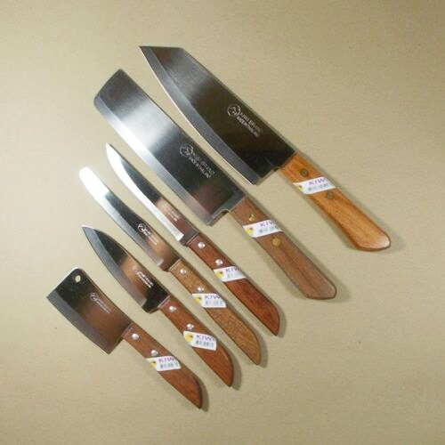 Kiwi Kitchen Knives, Set of 5, Chef's Knife, Stainless Steel Blade, Wooden  Handle, Cooking Knives Kiwi Set 5 Pcs No. 501 172 173 288 835 