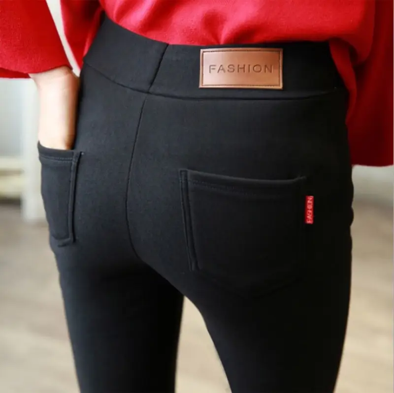 ภาพสินค้ากางเกงสกินนี่ขายาวผู้หญิง กางเกงแฟชั่นผญ กางเกงขายาวผญ สีดำ จากร้าน CANTR บน Lazada ภาพที่ 4