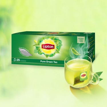ชา Lipton Pure Green Tea ลิปตัน ชาเขียว  25 ซอง