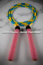 ภาพขนาดย่อของภาพหน้าปกสินค้าJTR Beaded Jump Rope  เชือกกระโดดลูกปัด (Black Beads + Color Beads)  18cm Handles + Black Grip  *ใช้บนพื้นเรียบๆ จากร้าน JTR Fitness - Jump That Rope บน Lazada ภาพที่ 1