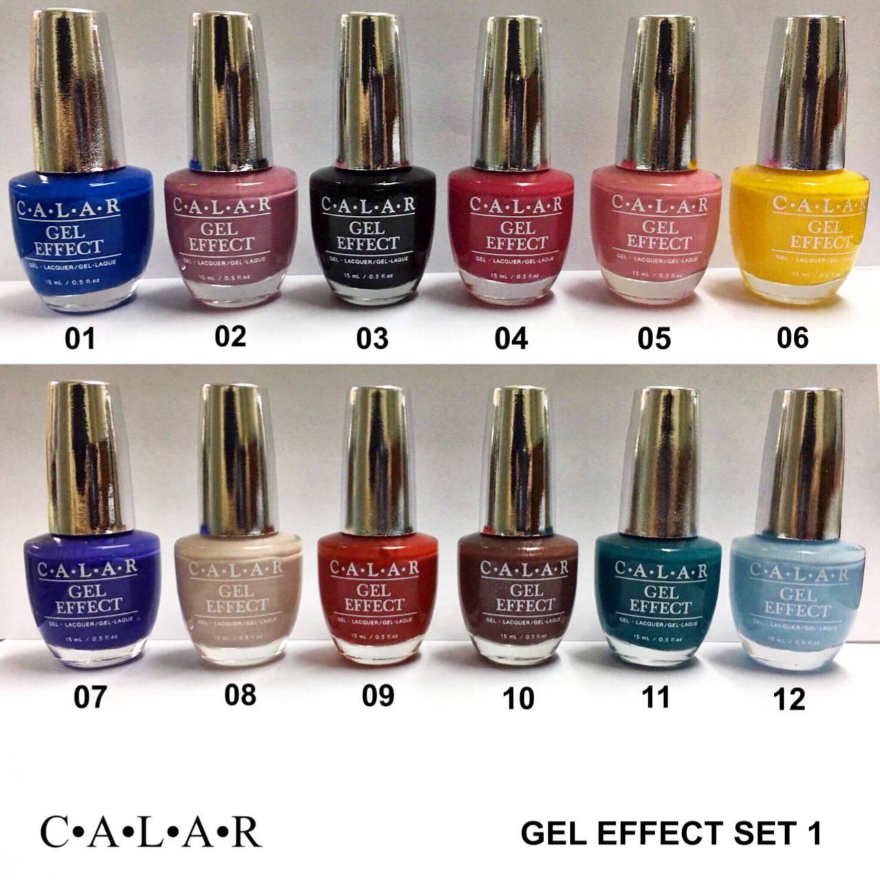 CALAR  (12 สี) # ( Set 1 ) สีเจลแบบไม่ต้องอบ  สีเจลทาเล็บ