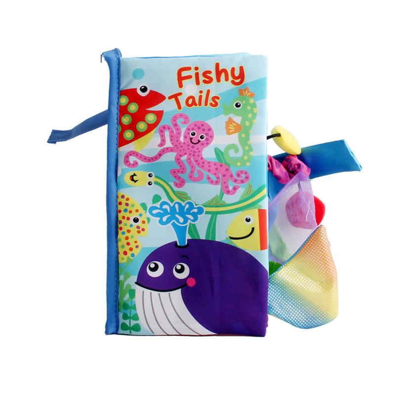 Jolly Baby Fishy Tails หนังสือผ้าสัตว์มีหาง 3 มิติ เสริมทักษะเด็ก ภาษาอังกฤษ