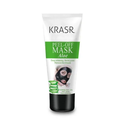 KRASR Aloe Vera Peel Off Mask - Blackhead Peeling Acne Peel Face Mask Fast-acting Blackhead Acne Nose Mask Softens and removes blackheads, sebum and impurities that have accumulated in pores for a long time.Clean pores （Facial mask. Blackhead removal mask