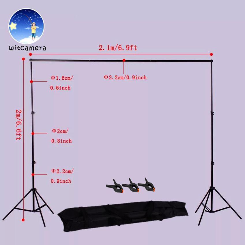 2m * 2m Photography Background Support System Backdrop Stand Crossbar Kit Set  2*2 เมตร Gantry อุปกรณ์ถ่ายภาพขาตั้งกล้องพื้นหลังกรอบเหมาะสำหรับสตูดิโอถ่ายภาพ