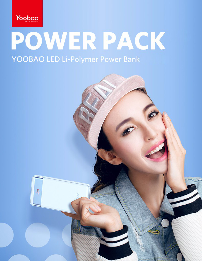 (ของแท้) Yoobao Z5 20000mah.2.1A Power Bank แบตเตอรี่สำรอง จอแสดงผล ...