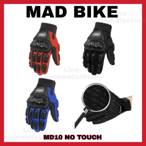 สินค้า ถุงมือใส่ขับรถ ขับรถมอเตอร์ไบค์  MadBike MD-10 First Design (No touch)   ถุงมือขับรถ ถุงมือผู้ชาย ถุงมือกีฬา motorbike glove, bike glove,glove  ถุงมือ ถุงมือรถมอเตอไซด์