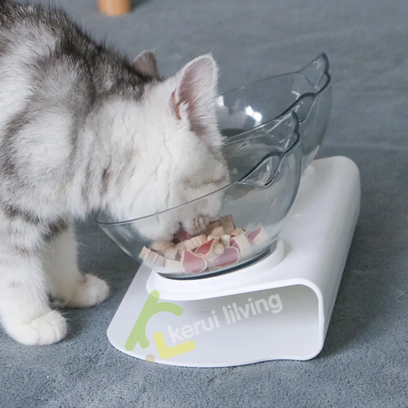 ภาพสินค้าHAREMCAT Dog Bowl Cat Dish Pet feeder ชามอาหาร ชามสำหรับแมว ชามอาหารแมวแบบคู่ ออกแบบถูกต้องตามหลักสรีระสัตว์เลี้ยง ช่วยให้ไม่ปวดคอ ชามสำหรับแมว อาหารแมวถาดปรับชามใส่น้ำ เพื่อป้องกันปากมดลูกกระดูกสันหลังแมวและลูกสุนัข ชามอาหารและน้ำ จากร้าน HARMCAT บน Lazada ภาพที่ 6