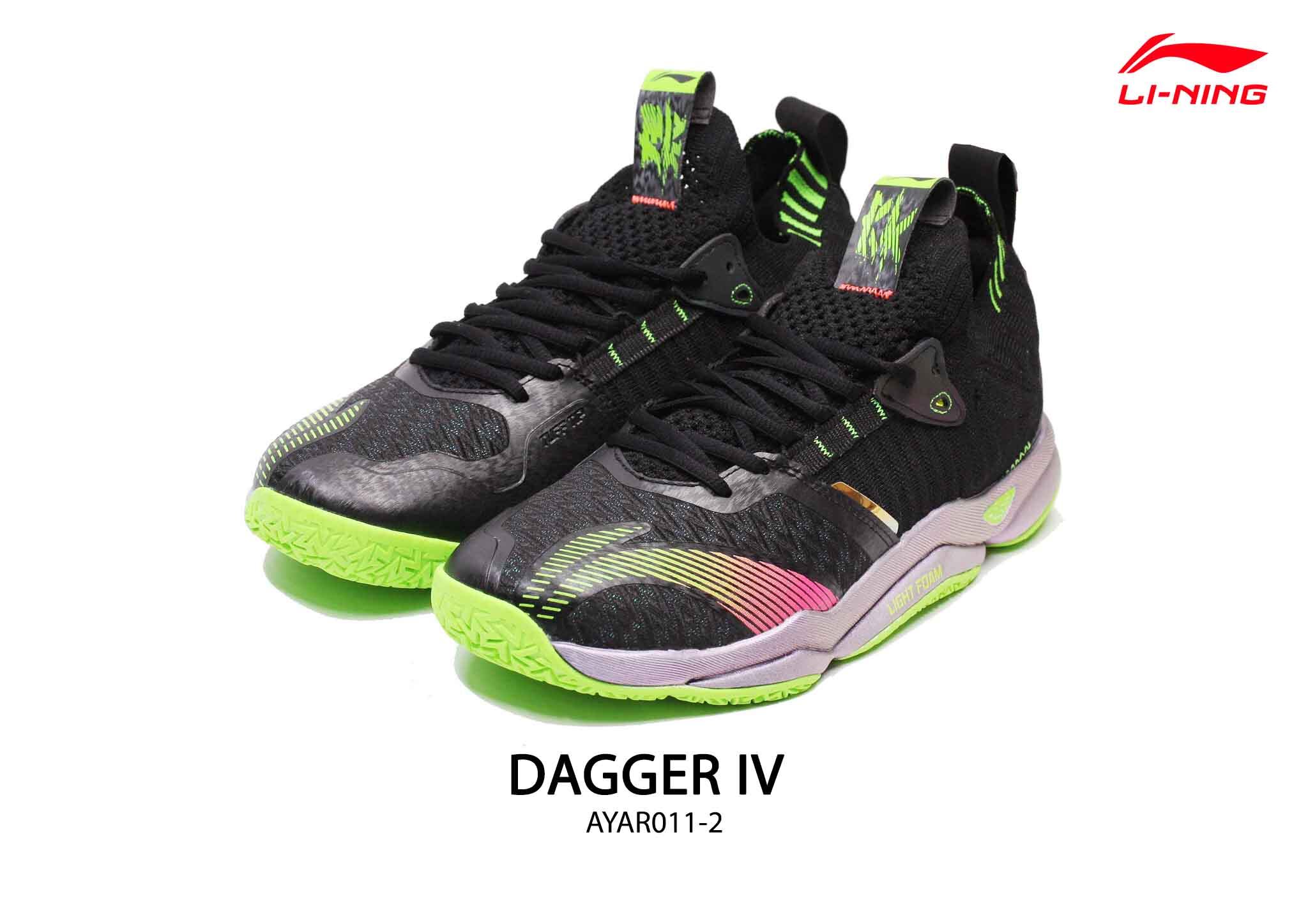 รองเท้าแบดมินตัน LI-NING BADMINTON SHOE : รุ่น DAGGER IV (AYAR011-2) Black