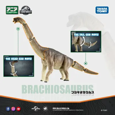 Takara Tomy Ania อาเนีย โมเดลสัตว์ Ania Jurassic World Brachiosaurus