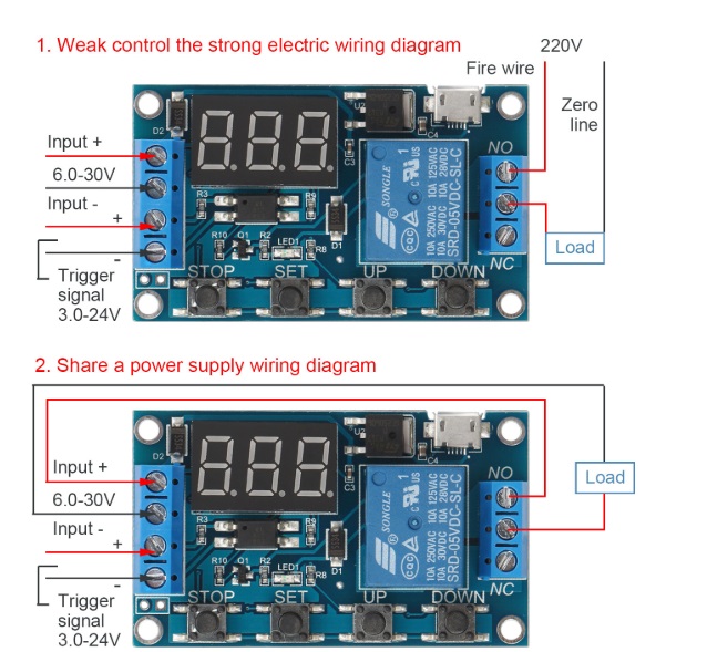 A022 Switch Trigger Relay Module 630V Time Delay Board JZ801 โมดูล