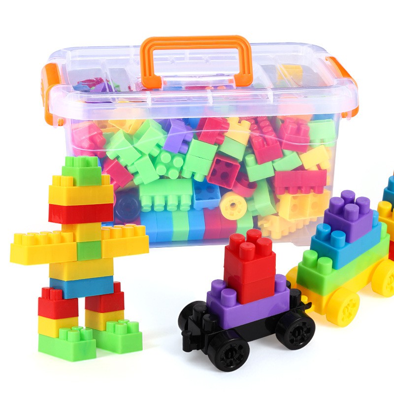 บล็อคตัวต่อ 88～110 ชิ้นพร้อมกล่องช่วยเสริมพัฒนาการสร้างความคิดของเล่นเด็ก Toys สร้างเสริมพัฒนาการเด็กของเล่นสำหรับเด็ก