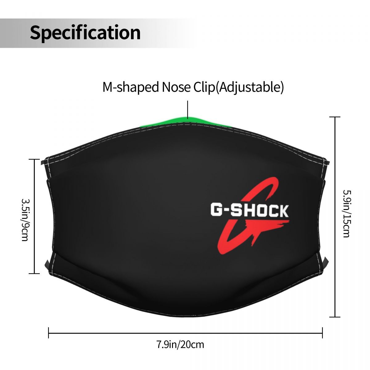 G-SHOCK Logo Protective Unisex Face Mouth Mask1 Fancy Washable Cool ...