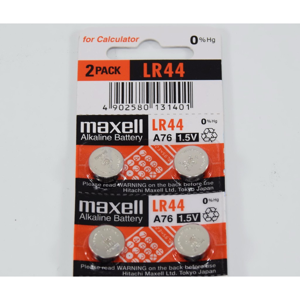 ถ่านเครื่องคิดเลข (AG13) Maxell LR44 Japan 1.5V