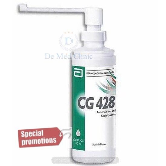 CG 428 Dermatological Hair CareAnti-Hair Loss and Scalp Essence ผลิตภัณฑ์แก้ปัญหาผมร่วงบางสูตรเข้มข้น ด้วยนวัตกรรม Cellium เข้มข้น เพิ่มขึ้นมากกว่า CG210 ถึง 2 เท่า DeMed Clinic