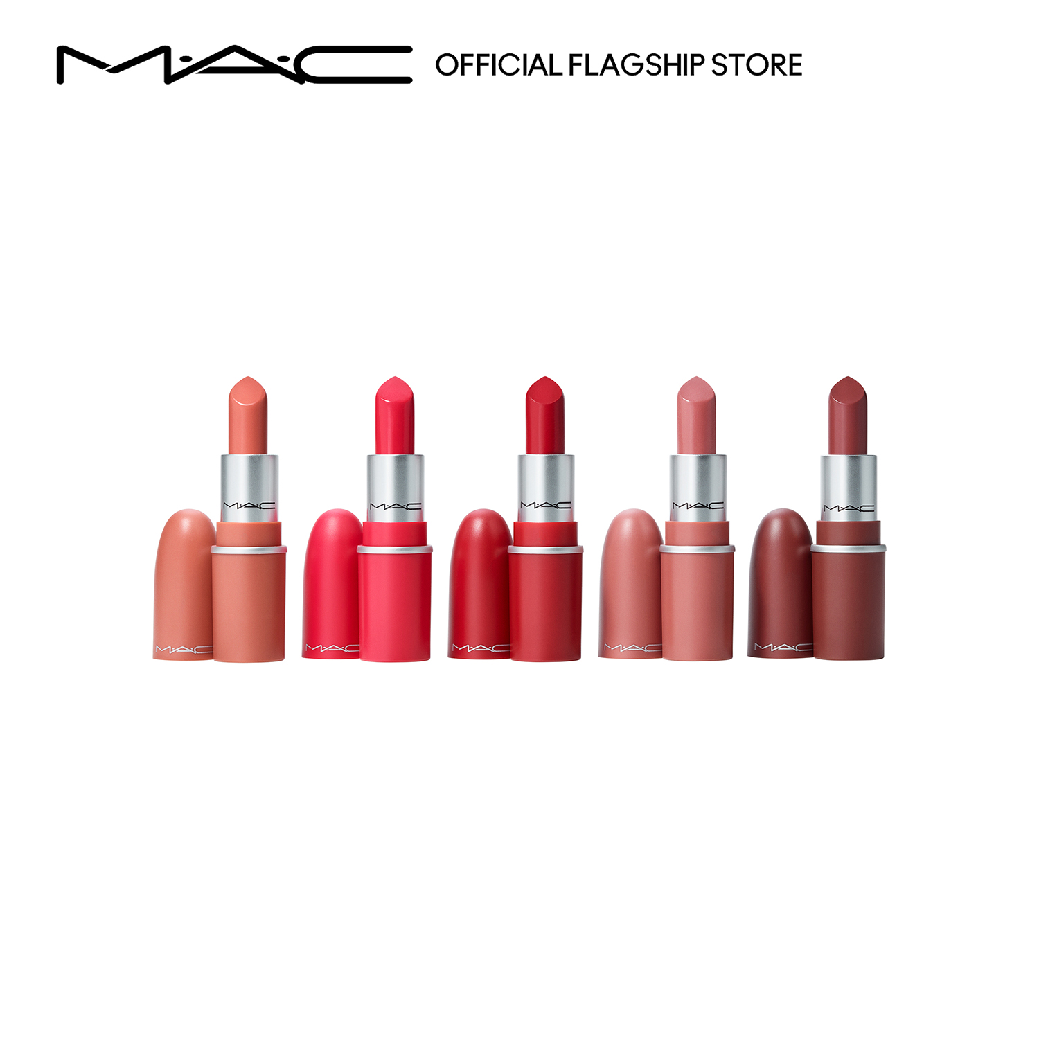 แมค MAC - 5-pcs Lipstick Set with mini Matte, Retro Matte and Cremesheen Lipsticks (worth ฿2,450) • A Hint Of Hollywood Mini Lipstick Kit