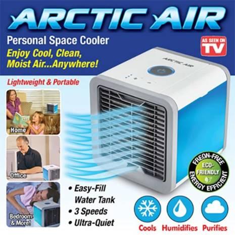 Arctic air Air mini ประหยัดค่าไฟX2 ใช้กับไฟบ้าน หรือเพาเวอร์แบงค์ คุ้มกว่าเดิม!! แอร์มินิ เครื่องทำความเย็น แอร์พกพา แอร์ตั้งโต๊ะขนาดเล็ก พัดลมไอเย็น พัดลมแอร์เย็น ไอเย็น ขนาดเล็ก พกพาง่าย