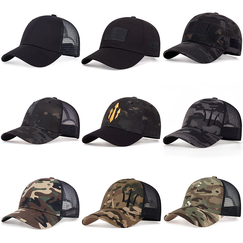 Summer Breathable Mesh Baseball Cap Unisex Outdoor Camo Tactical Hats ...