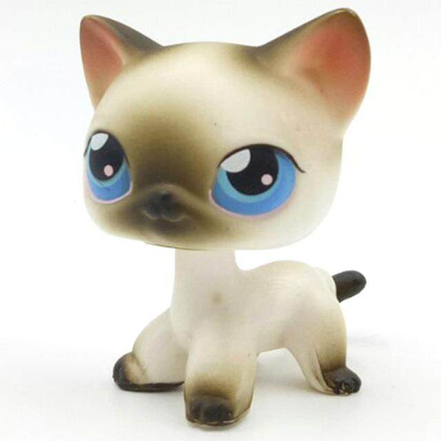 LPS CAT Rare Littlest pet shop Toys Mini Stands Short Hair Kitten