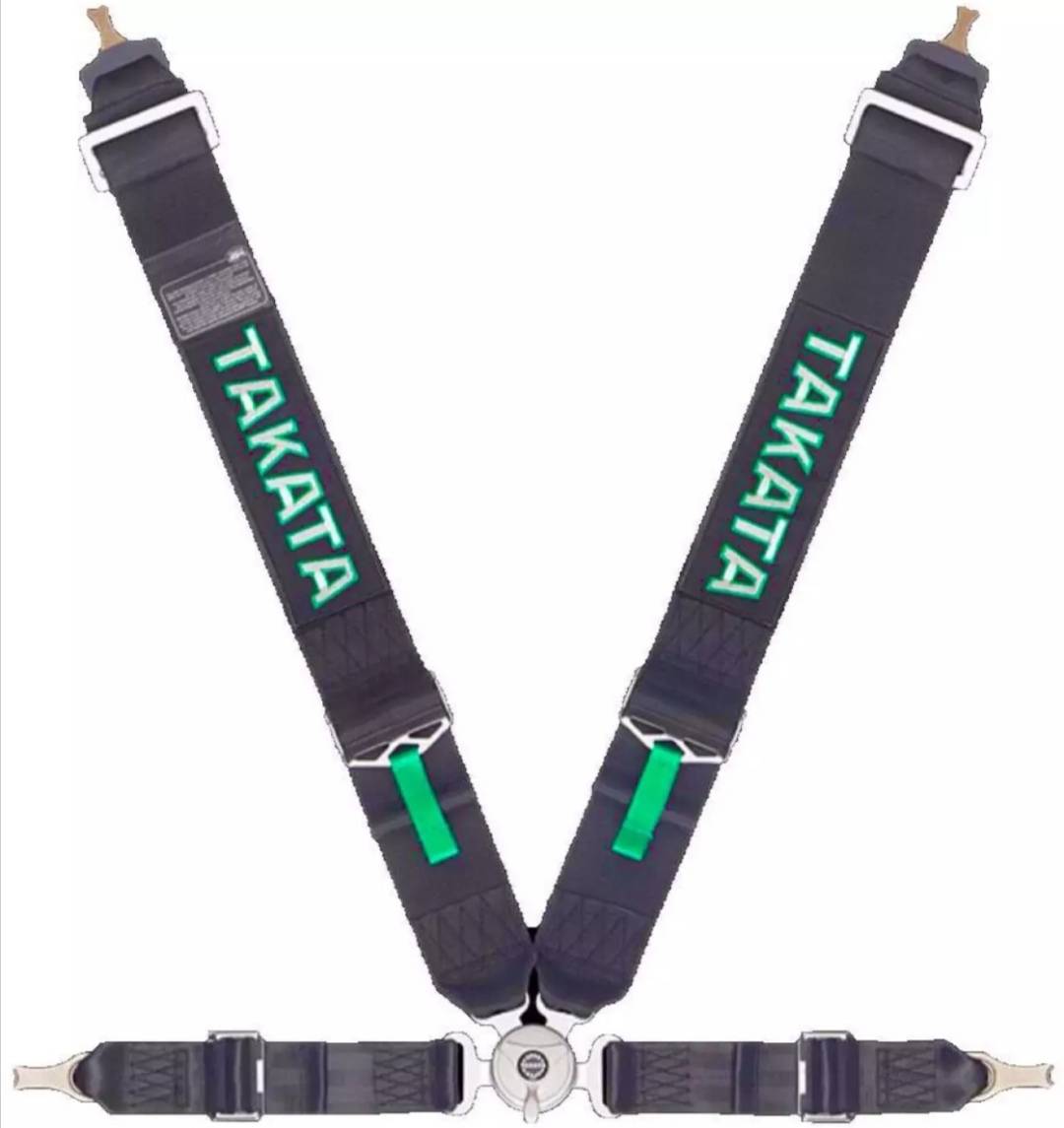 belt 4 จุด (TAKATA) สีดำ สำหรับ เบาะแต่งซิ่ง