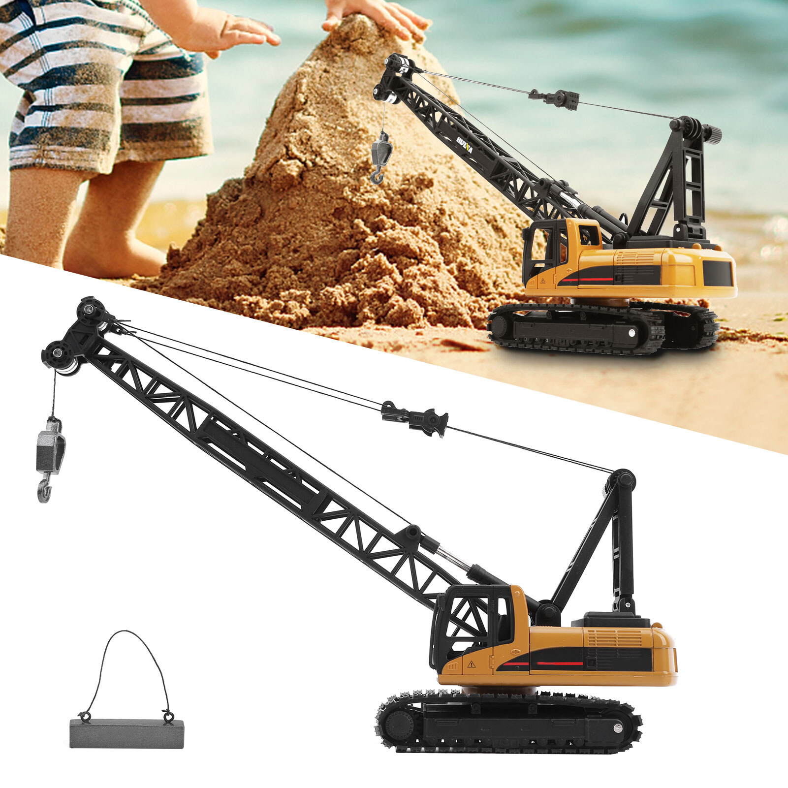 【COD】1:50 Engineering Crane Model Alloy Engineering Vehicle Static ...