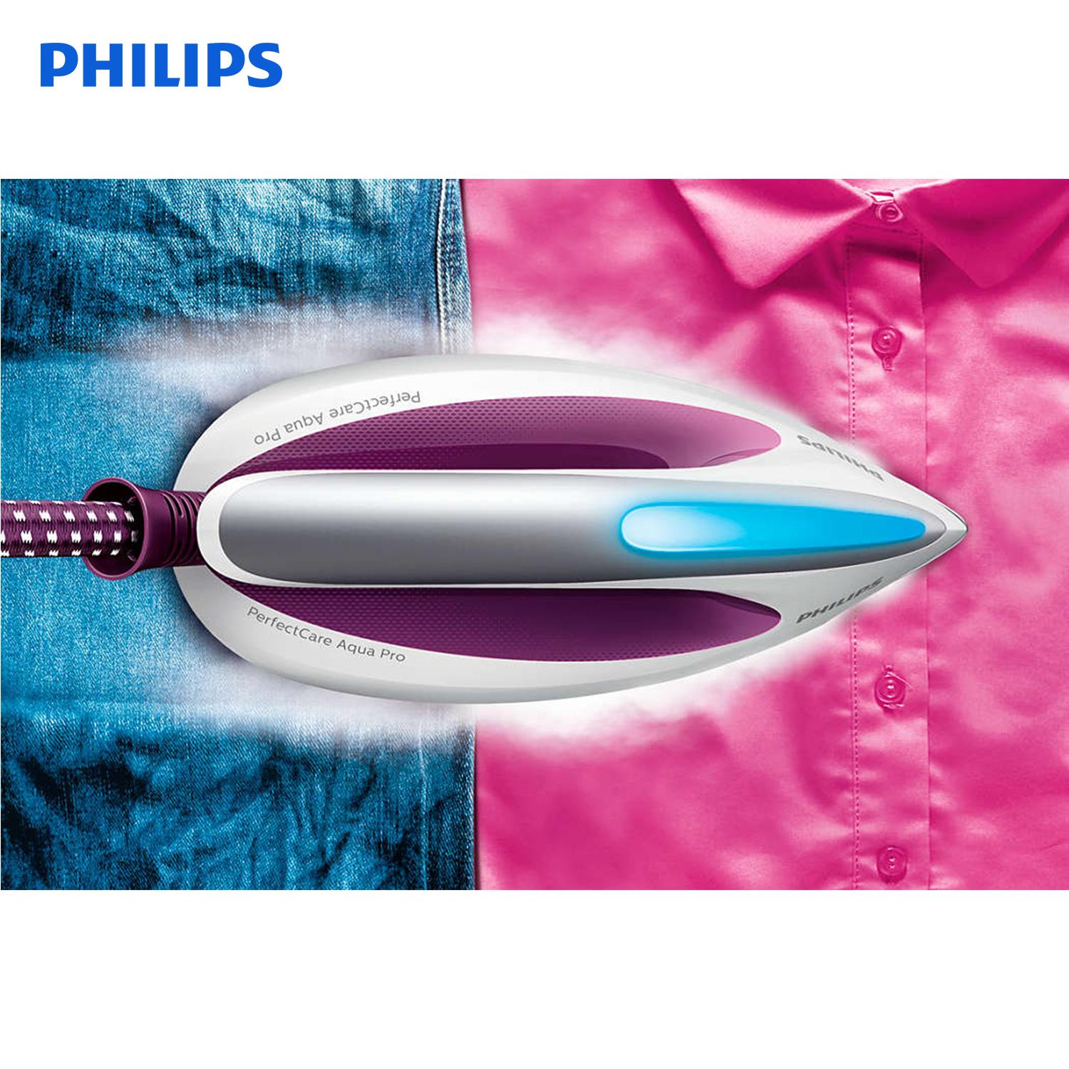 Philips เตารีดไอน้ำ PerfectCare Aqua ขนาด 6.5 บาร์ กำลังไฟ 2400 วัตต์ พร้อมระบบ OptimalTEMP รุ่น GC9315 (แถมฟรี โต๊ะรีดผ้าขนาดใหญ่ + เครื่องรีดไอน้ำ รุ่น DT7000)