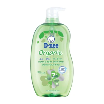 D-NEE ORGANIC FOR NEW BORN HEAD AND BODY BABY WASH 800ML. GREEN