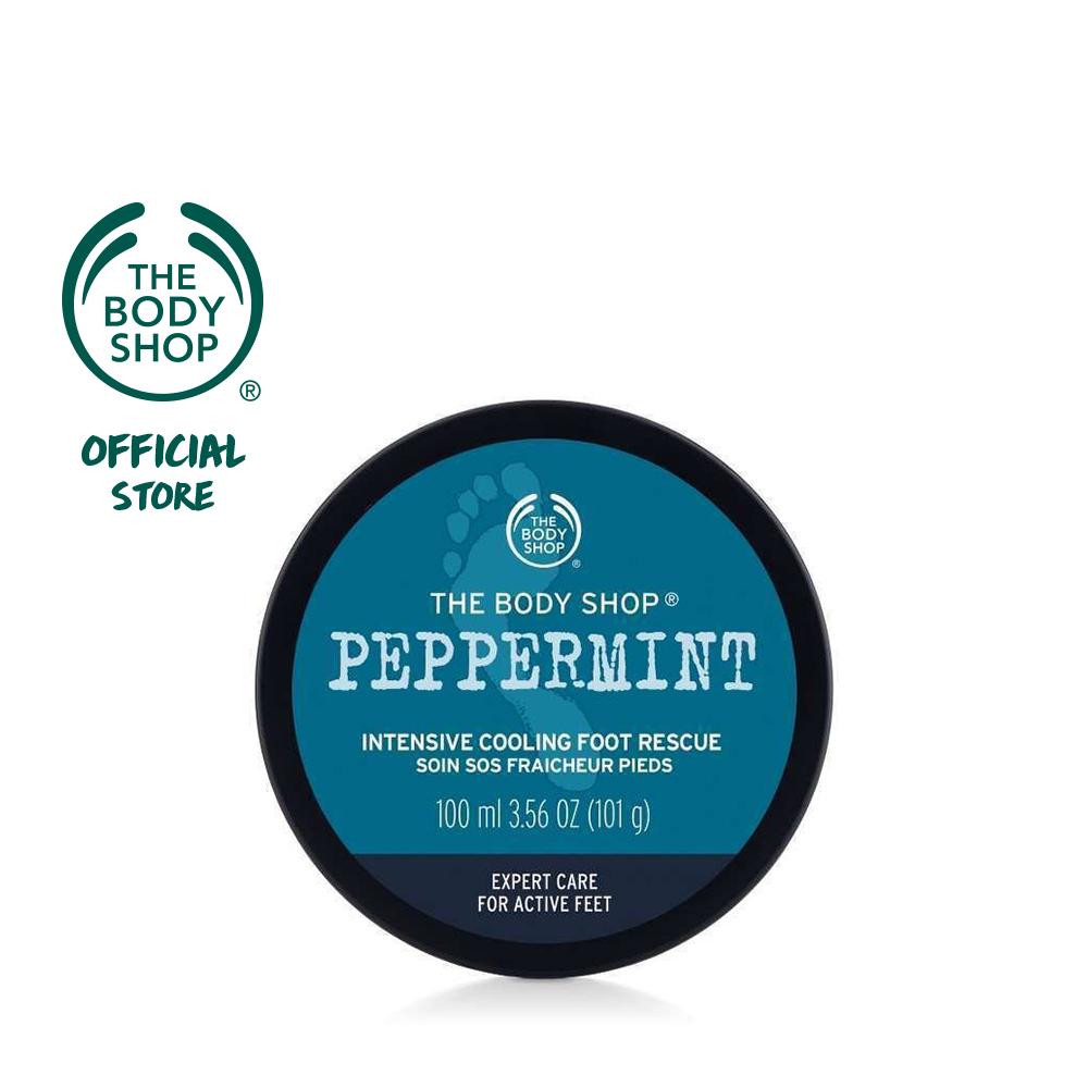 The Body Shop Peppermint Intensive Cooling Foot Rescue เดอะบอดี้ ช็อป เปปเปอร์มินต์ อินเทนซ์ซีฟ คูลลิ่ง ฟุต เรสคิว บำรุงเท้า ครีม ออร์แกนิค ชุ่มชื่น