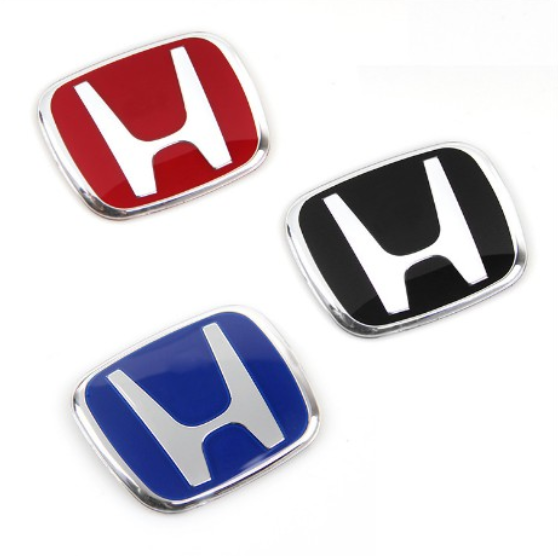 วัดก่อนซื้อ โลโก้ติดพวงมาลัย ทับของเดิม ฮอนด้า TYPE A 55 × 45 CM TYPE B 50 × 40 CM JDM Honda Red H Steering Wheel Emblem For Honda Civic city jazz fit accord crv freed brio