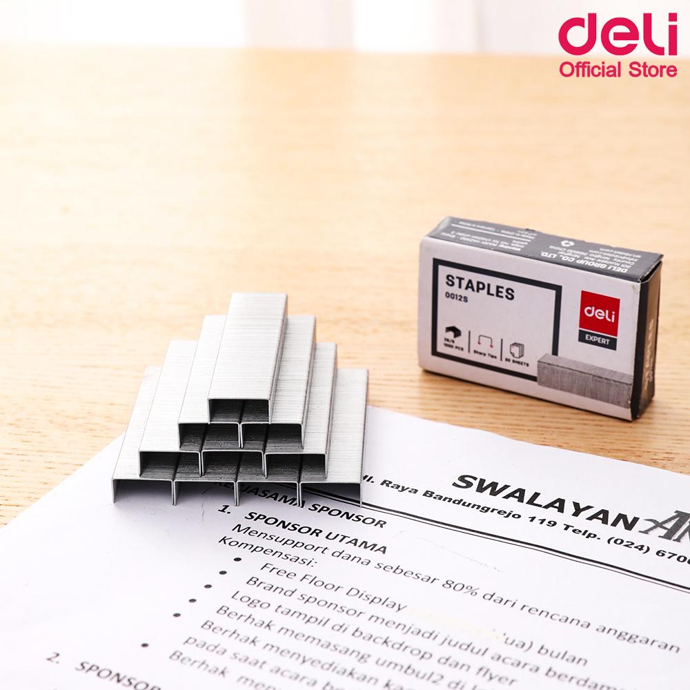 Deli ลวดเย็บกระดาษเบอร์ 26/6 ( 30 Sheets ) เย็บได้ 1000 ครั้ง Staples 0012S ลวดเย็บกระดาษ ที่เย็บกระดาษ เครื่องใช้สำนักงาน อุปกรณ์สำนักงาน อุปกรณ์การเย็บ