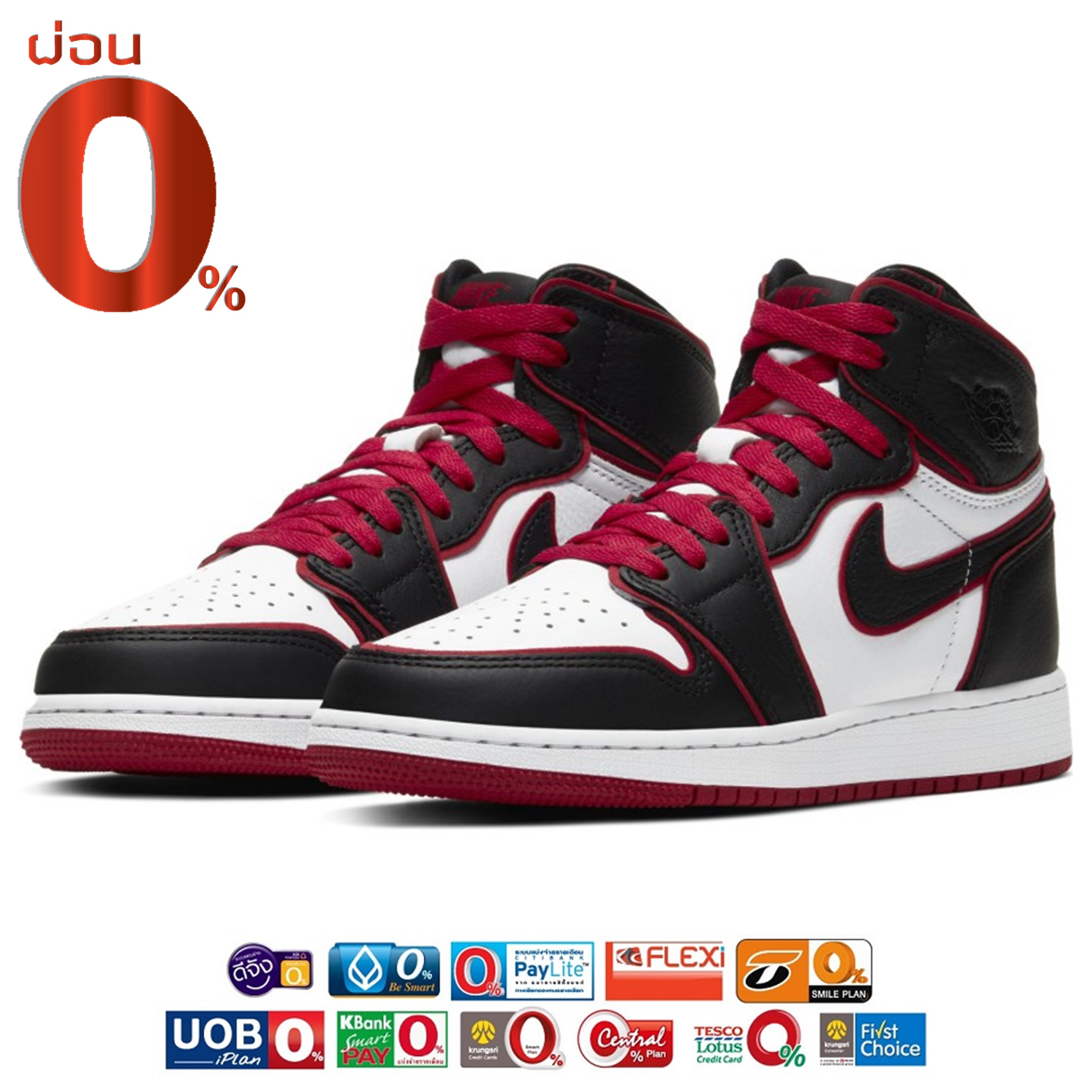 N I K E - AirJordan1 Retro High OG - BLOODLINE-JUNIOR [New Release - สินค้าใหม่ยอดฮิต]