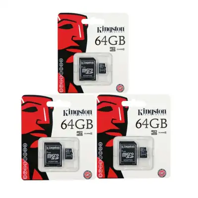 (ของแท้) Kingston เมมโมรี่การ์ด 64GB SDHC/SDXC Class 10 UHS-I Micro SD Card with Adapter