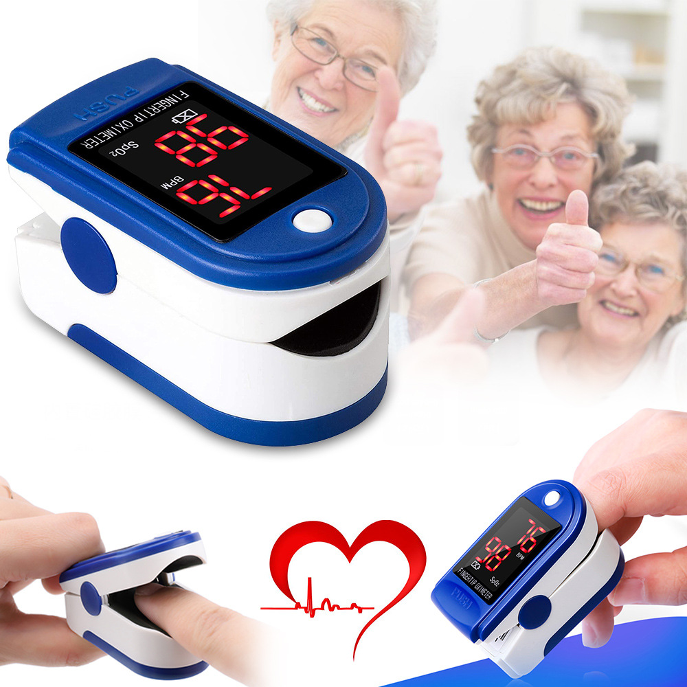 เครื่องวัดออกซิเจนในเลือด วัดออกซิเจน วัดชีพจร Fingertip Pulse Oximeter  อุปกรณ์ตรวจวัดชีพจร เครื่องวัดออกซิเจนในเลือด Heart Rate Monitor Medical Blood Oxygen