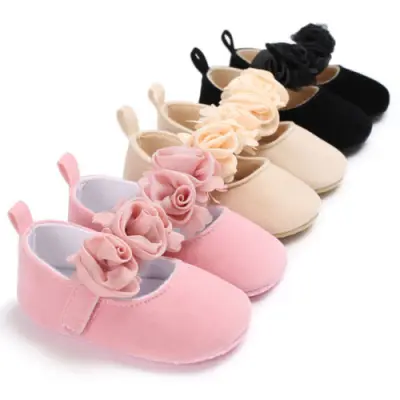 【beautywoo】 Sweet Baby Girls Shoes Newborn Baby Soft Sole Shoes Toddler Girl Crib Shoes Infant Kids Pram Prewalker Anti-slip First Walkers