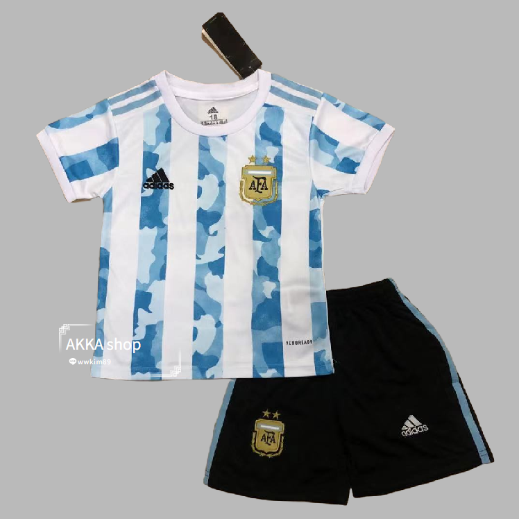 เสื้อแข่งเด็ก Argentina 2021-22(เสื้อ + กางเกง) ชุดฟุตบอลเด็กสินค้าเกรด AAA ผ้านุ่มใส่สบายรับประกันคุณภาพ