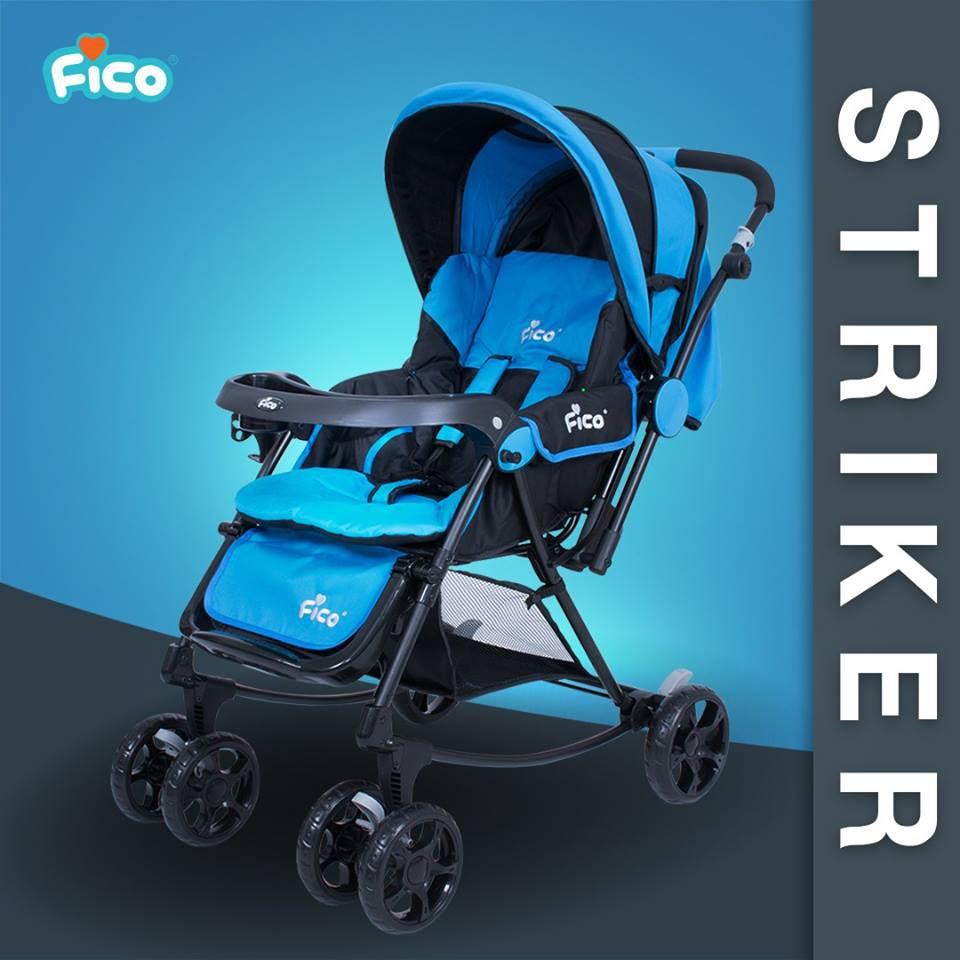 ลดแรง!! ทนทาน+ถูก! รถเข็นเด็ก FICO รุ่น Striker (พิเศษ ล้อพับ ปรับเป็นเก้าอี้โยกได้) สำหรับเด็กแรกเกิด – 3 ปี