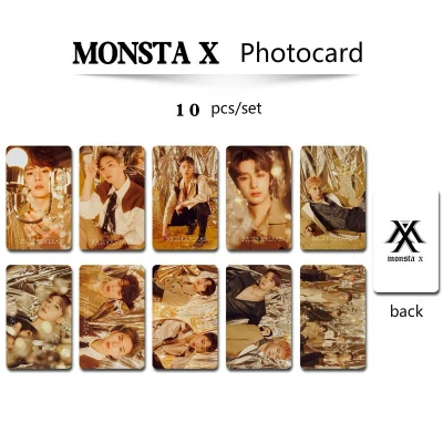 10pcs/set Kpop MONSTA X photocard HD Double side print high quality New photo album Poster Lomo card for fans collcetion K pop
