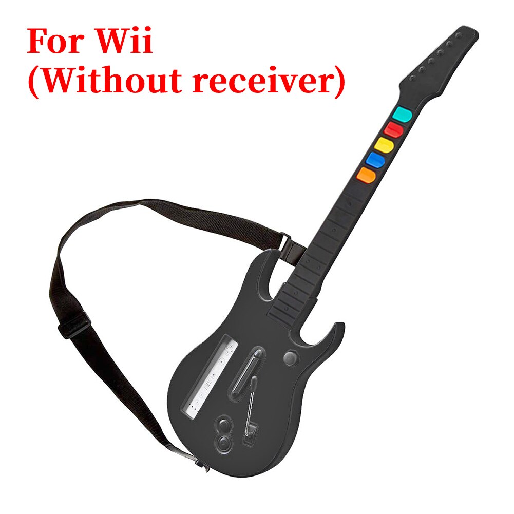 2 In 1 Guitar Pattern Wireless Controller With Adjustable Strap Games
